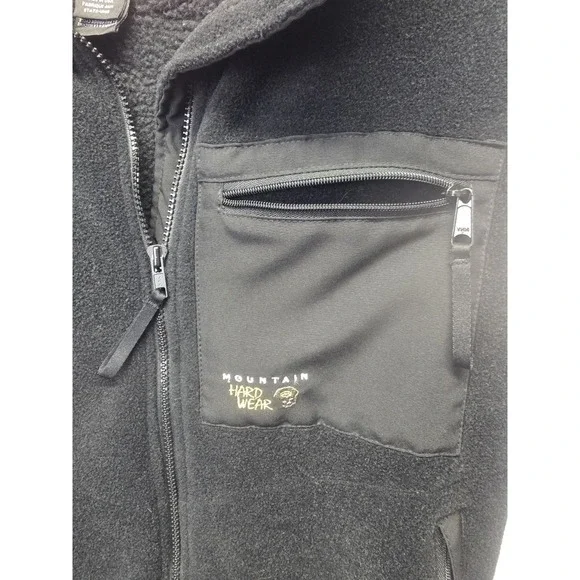 Vintage Mountain Hardware Black M Fleece Sleeveless Polartec Vest Made In USA